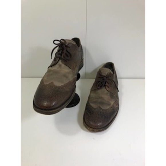 AllSaintsTrait Spectator Two-Toned Brogue Dress Shoes Brown Men's US 12 - Picture 3 of 7